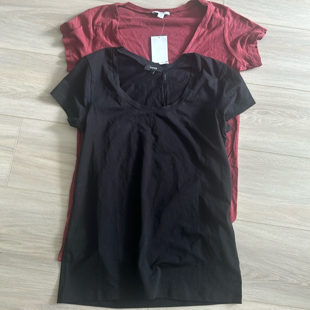 Lot of 2 BNWT T-Shirts Short Sleeve James Perse & Theory
